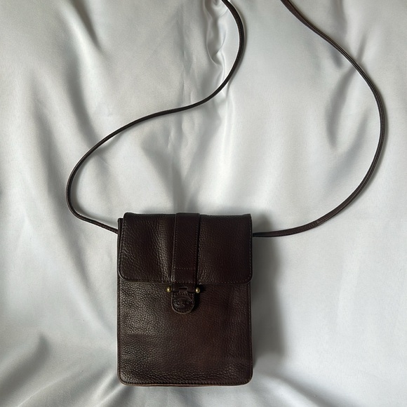 Vintage Authentic Fossil Women Cross Body Brown Genuine Leather Bag - Picture 2 of 10